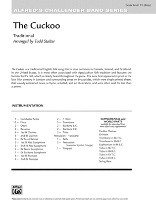 Book cover for The Cuckoo: Score