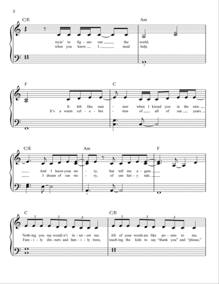 Is That Alright? (from A Star Is Born) Easy Piano scores gallery preview page 2