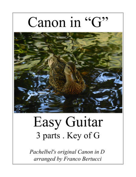 Canon in "G" - Easy guitar, 3 parts image number null