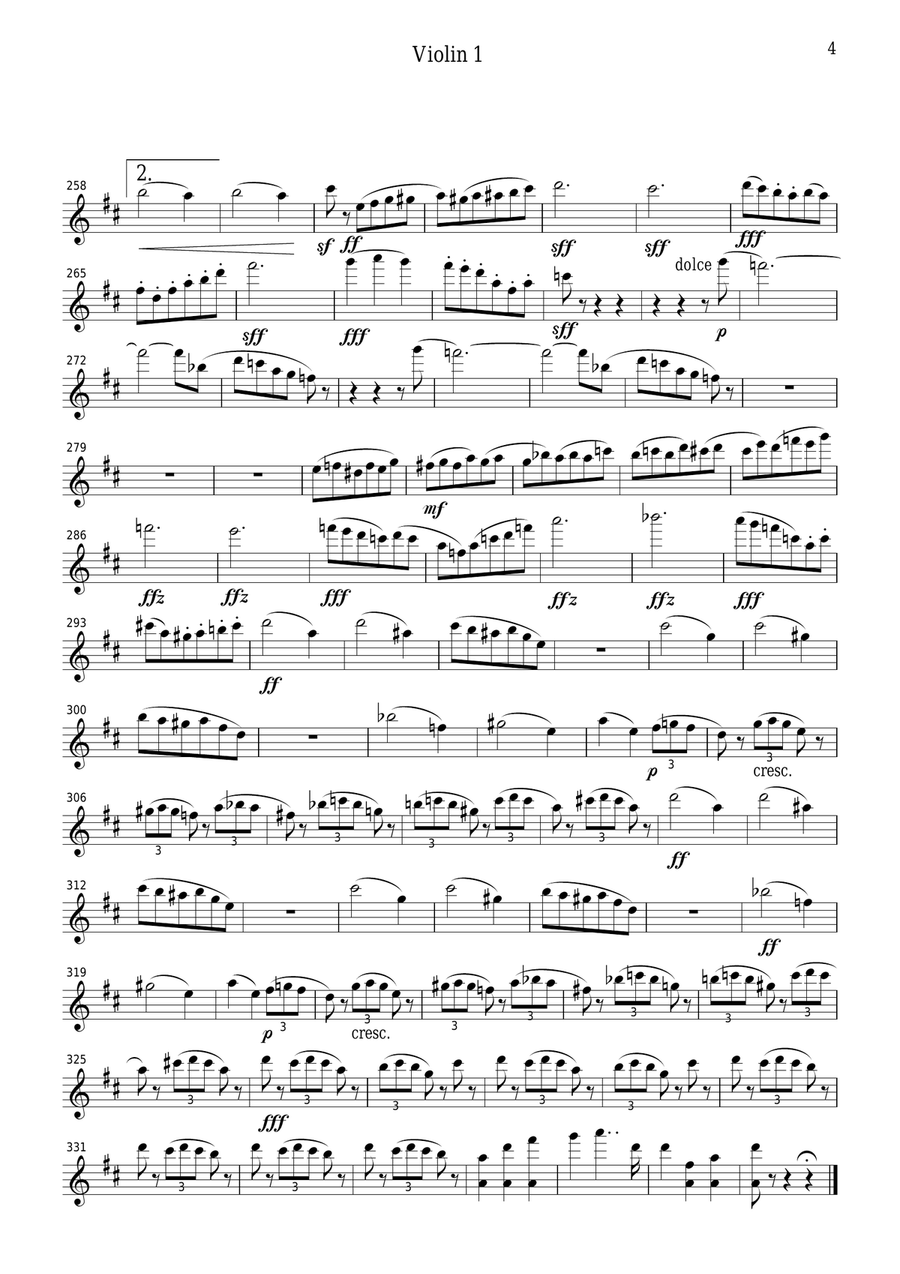 Tchaikowsky Waltz of the Flowers from The Nutcracker, for string quartet, CT002 String Quartet scores gallery preview page 6