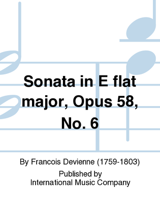 Book cover for Sonata In E Flat Major, Opus 58, No. 6