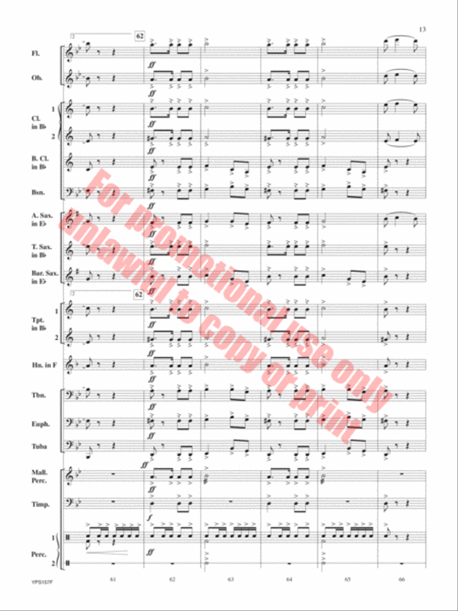 The Red Cape Concert Band scores gallery preview page 14