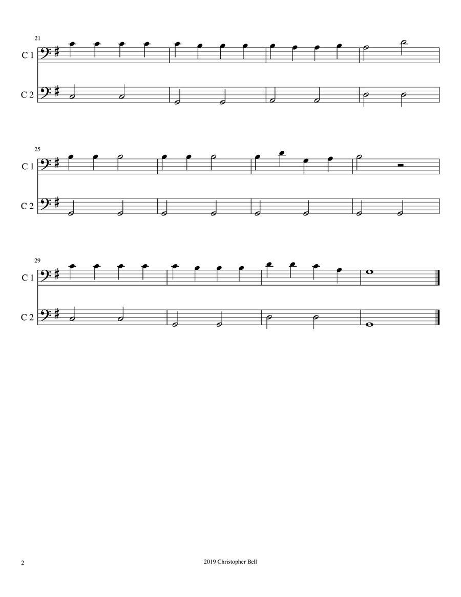 Jingle Bells - Cello Duet String Duet scores gallery preview page 2