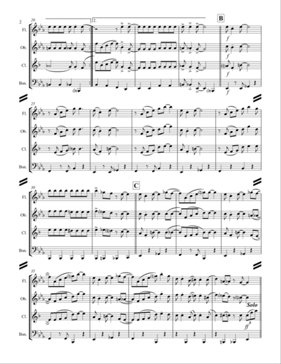 In The Mood Woodwind Quartet scores gallery preview page 3