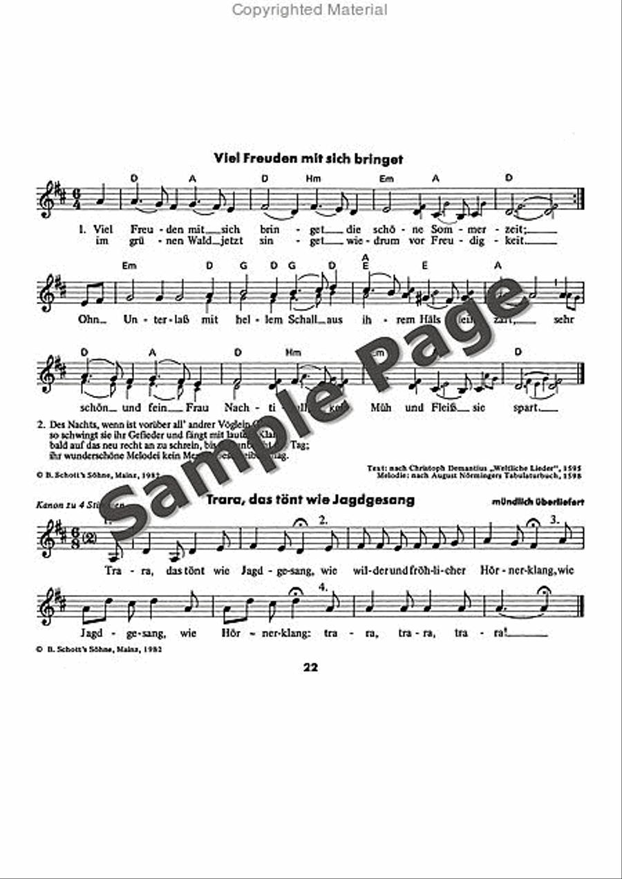 Es tonen die Lieder Recorder scores gallery preview page 23