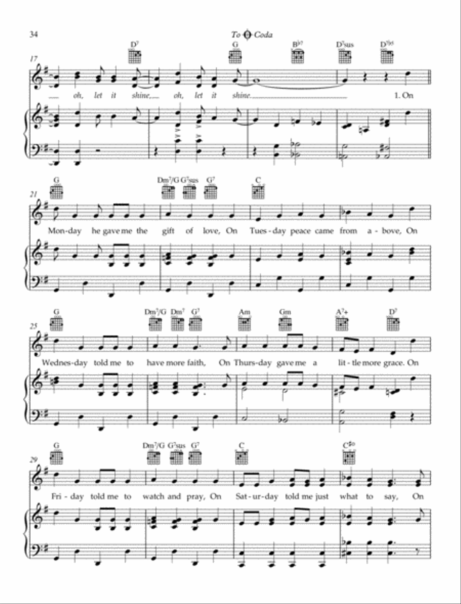 This Little Light of Mine Piano, Vocal, Guitar scores gallery preview page 2