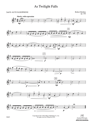 As Twilight Falls: 2nd E-flat Alto Saxophone