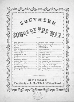 Southern Songs of the War. Stonewall Jackson's Way