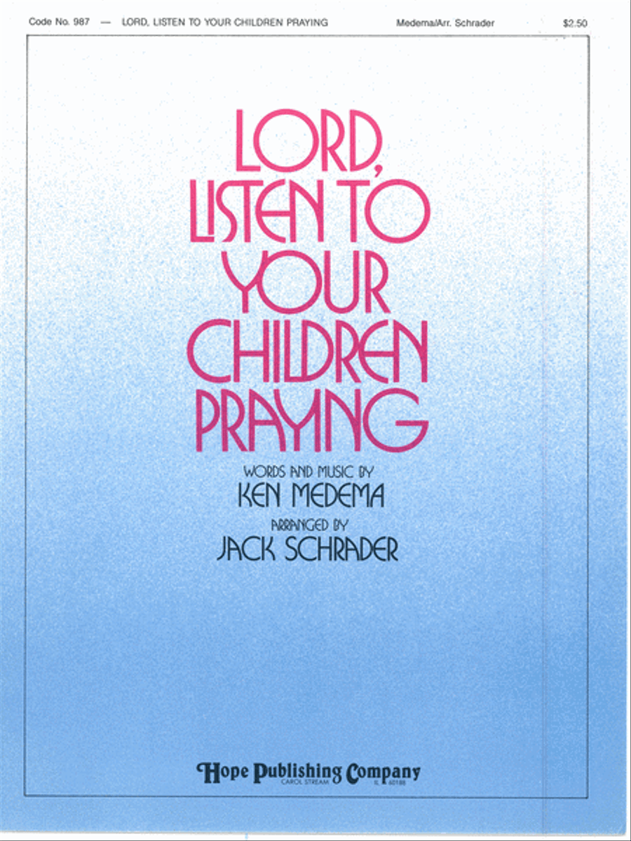 Lord, Listen T-Schr-Med Voice; Key of D Medium Voice scores gallery preview page 1