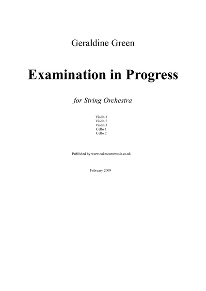 Examination In Progress (School Arrangement)