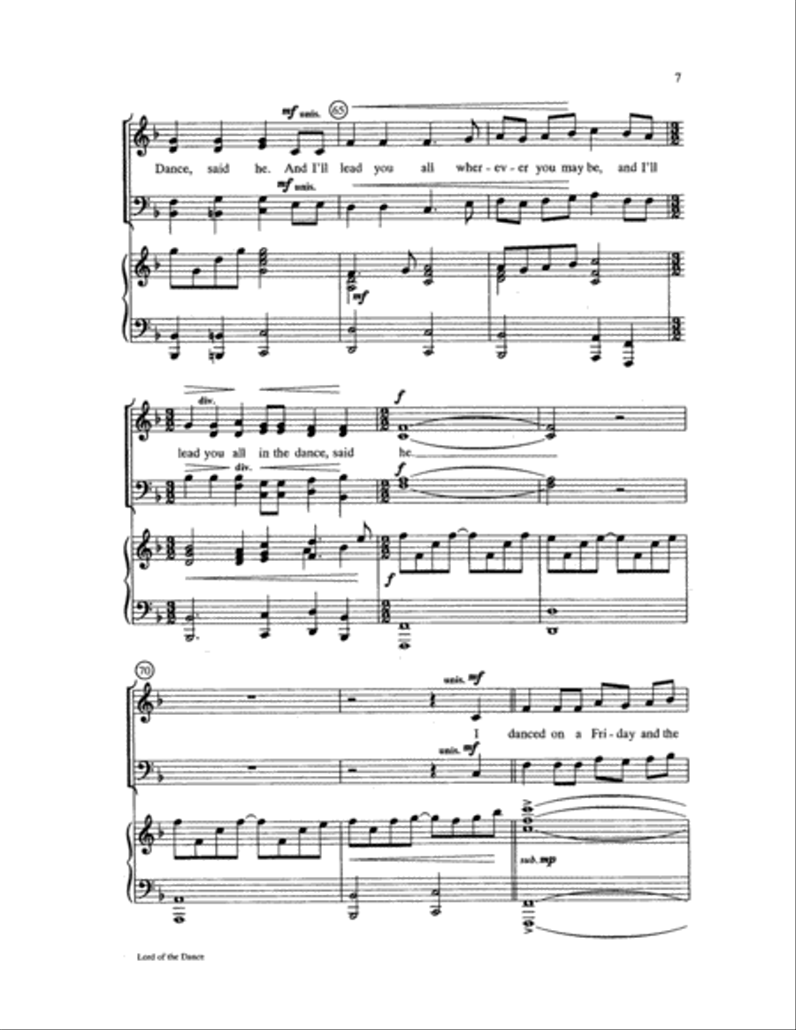 Lord of the Dance 4-Part scores gallery preview page 8