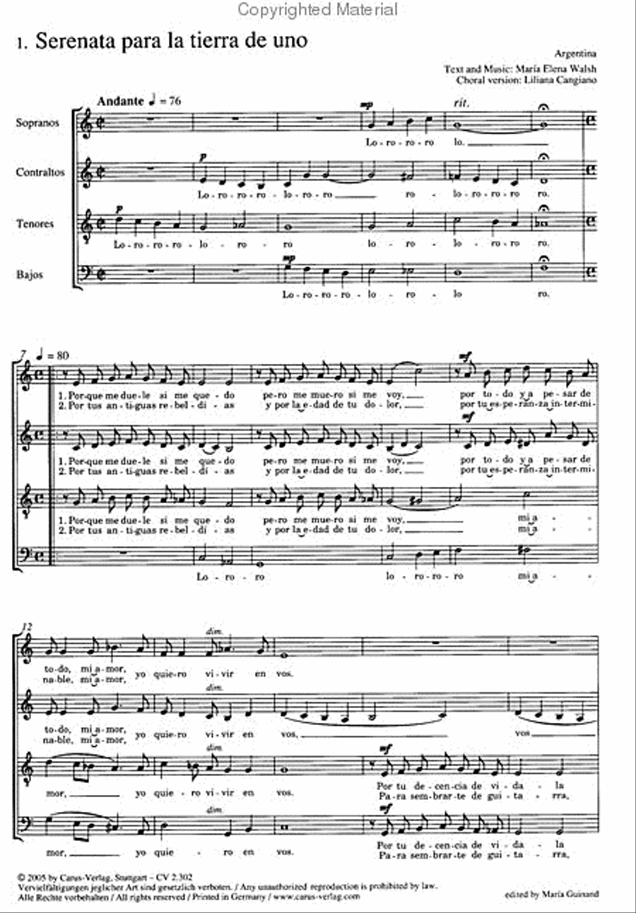 Makumbebe. Latin American Choral Repertoire. Carmina mundi 1 Choir scores gallery preview page 2