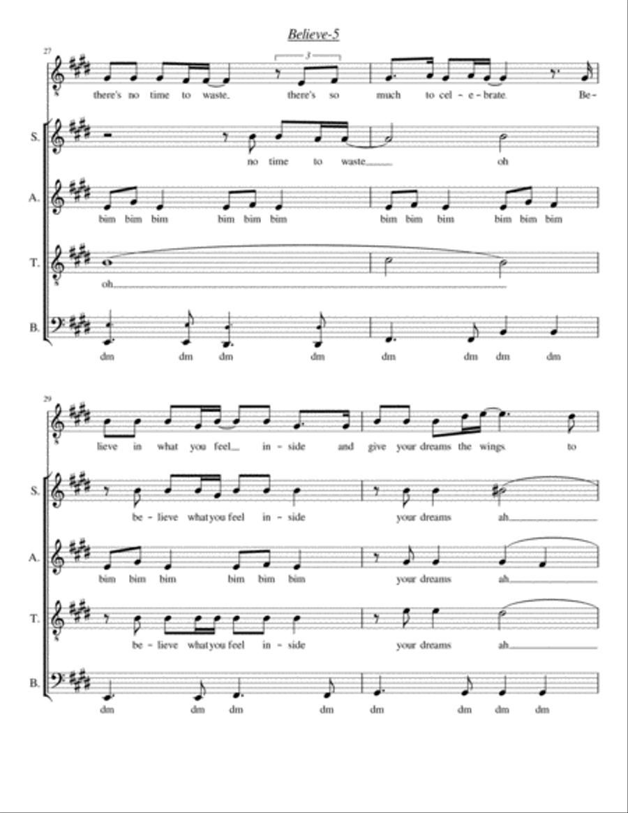 Believe 4-Part scores gallery preview page 5