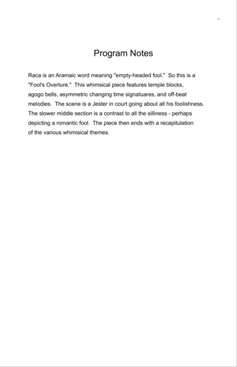 Raca's Overture Raca's Overture Concert Band scores gallery preview page 3