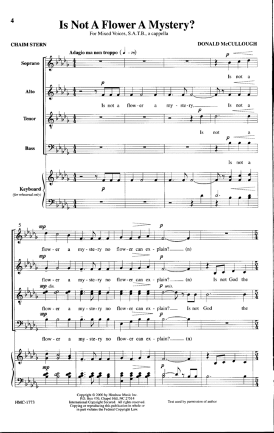 Is Not a Flower a Mystery? Choir scores gallery preview page 2