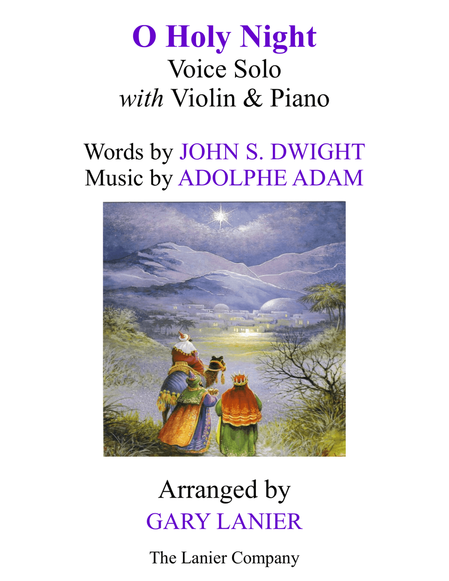 O HOLY NIGHT (Voice Solo with Violin & Piano - Score & Parts included) Small Ensemble scores gallery preview page 1