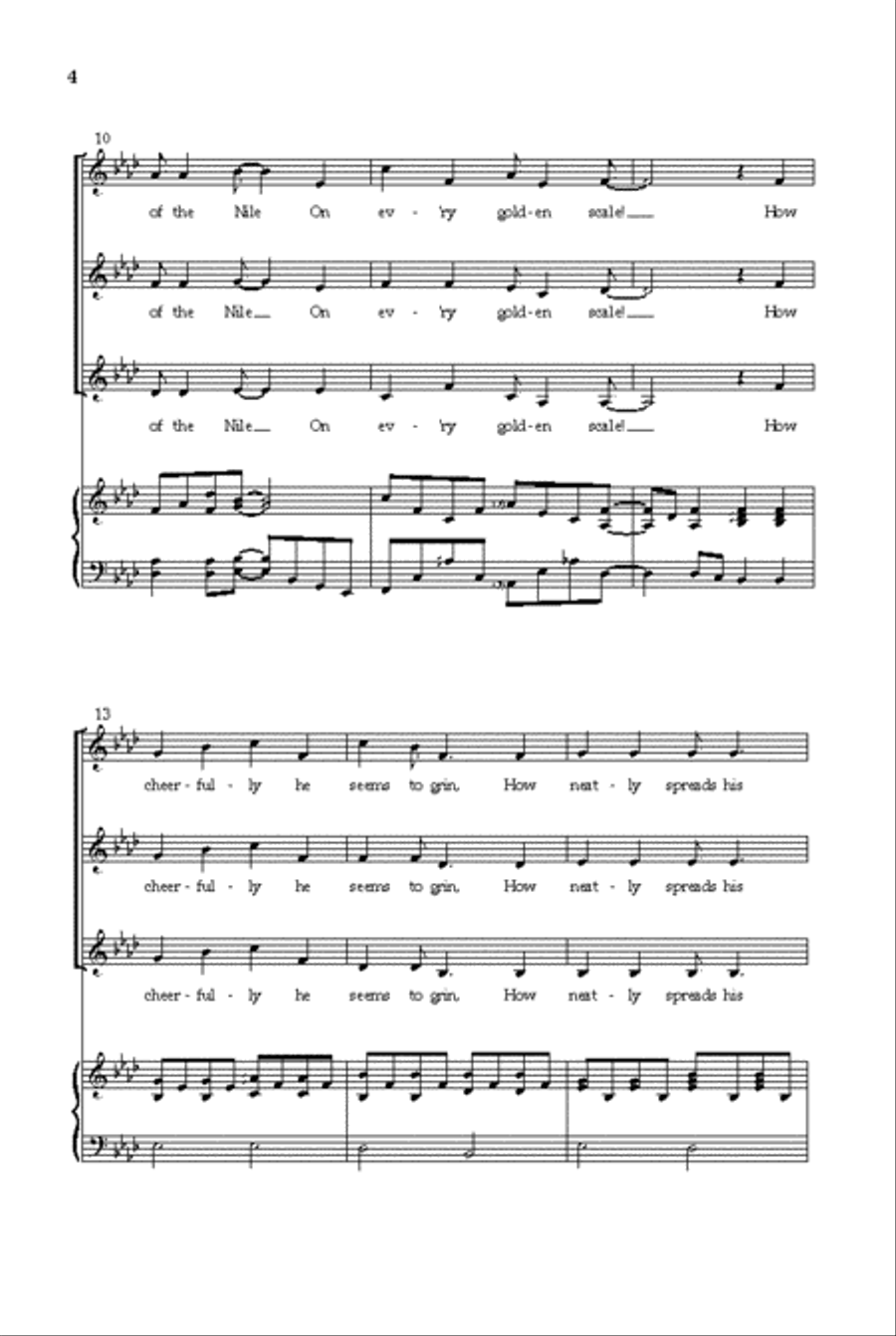 Three Songs from Alice In Wonderland SSA scores gallery preview page 3