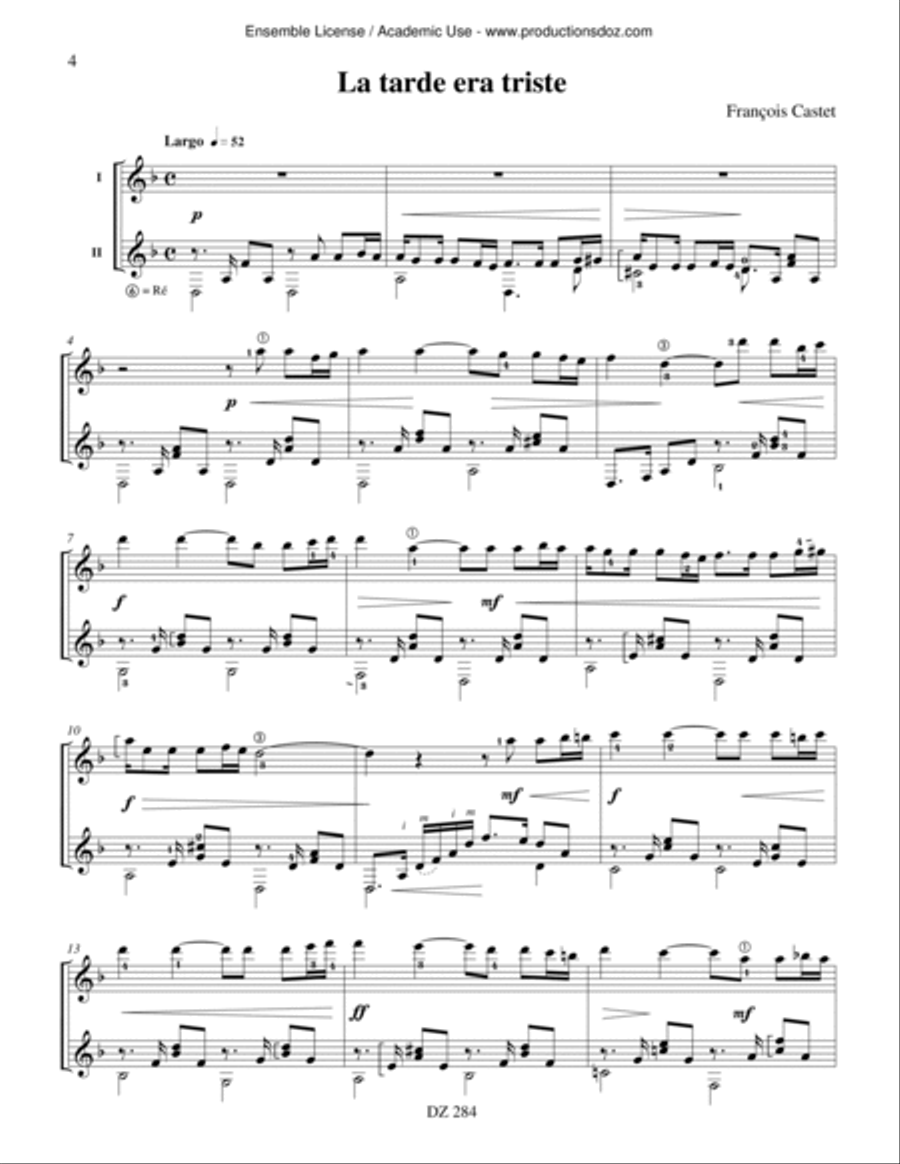 Six duos sur des chansons pop. mexicaines Electric Guitar scores gallery preview page 4