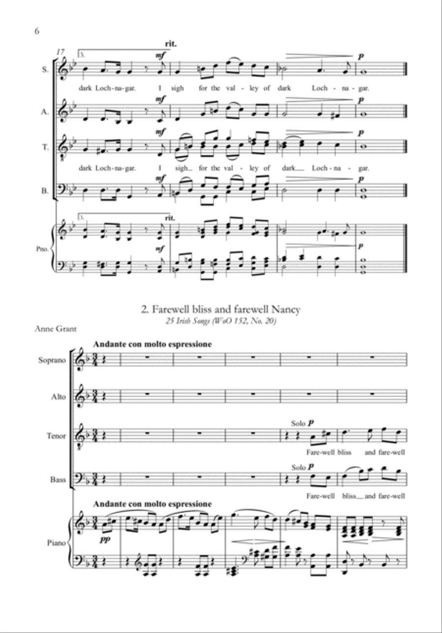 Four Folksongs for SATB Choir 4-Part scores gallery preview page 4