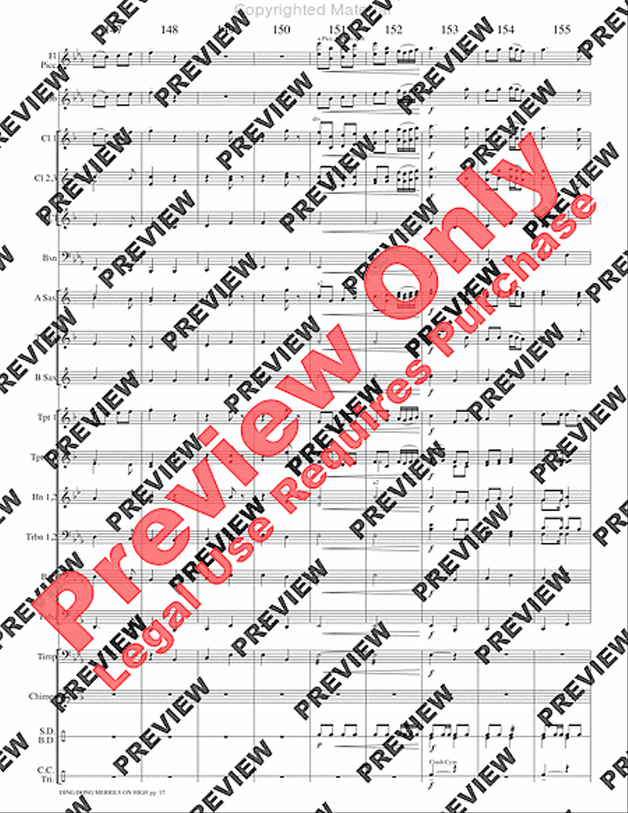 Ding Dong Merrily on High Concert Band scores gallery preview page 20