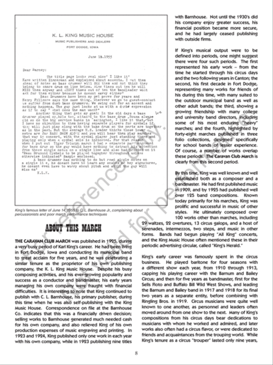 The Caravan Club Concert Band scores gallery preview page 9