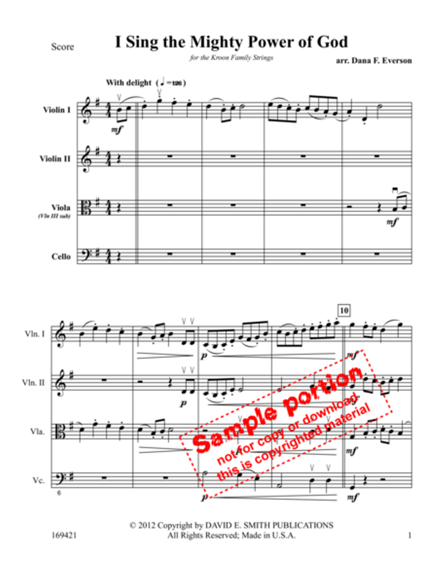 I Sing The Mighty Power I Sing The Mighty Power String Quartet scores gallery preview page 2
