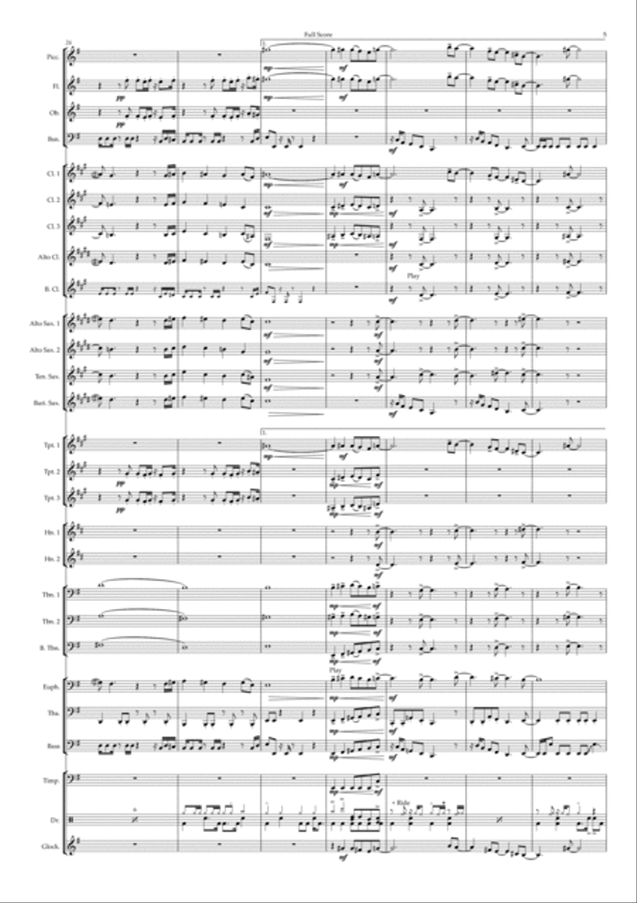 Something About You Concert Band scores gallery preview page 5