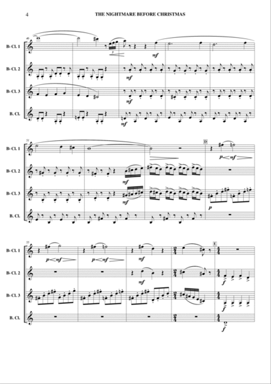 Overture Clarinet Quartet scores gallery preview page 5