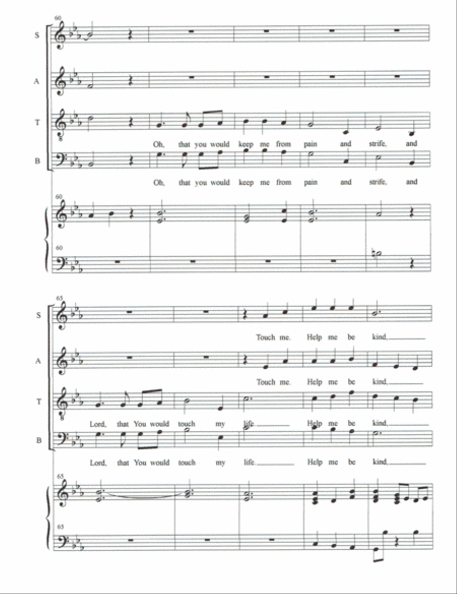 Jabez Prayer 4-Part scores gallery preview page 6