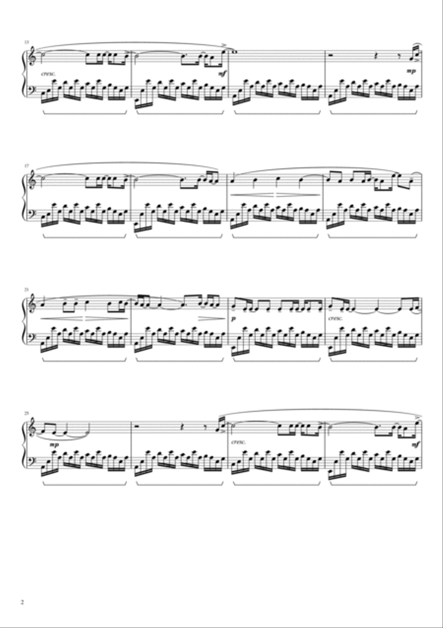Street Spirit (fade Out) Piano Solo scores gallery preview page 2