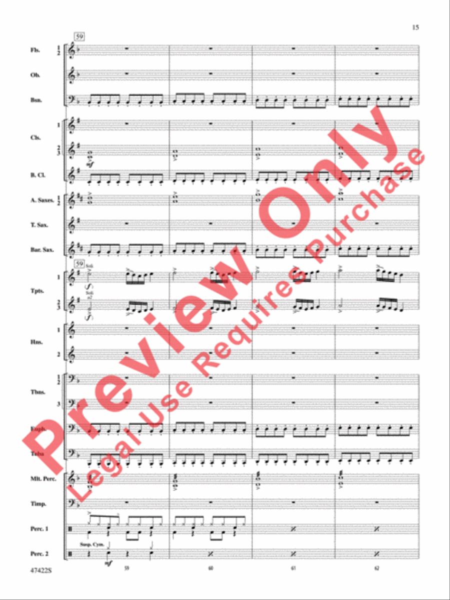 Boughs of Holly Concert Band scores gallery preview page 16