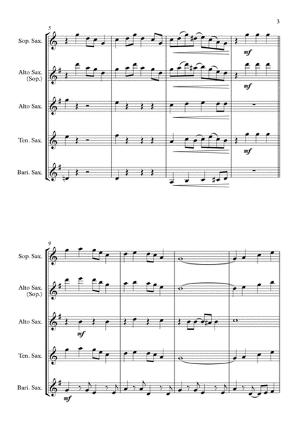 Sleigh Ride - for Saxophone Quartet image number null
