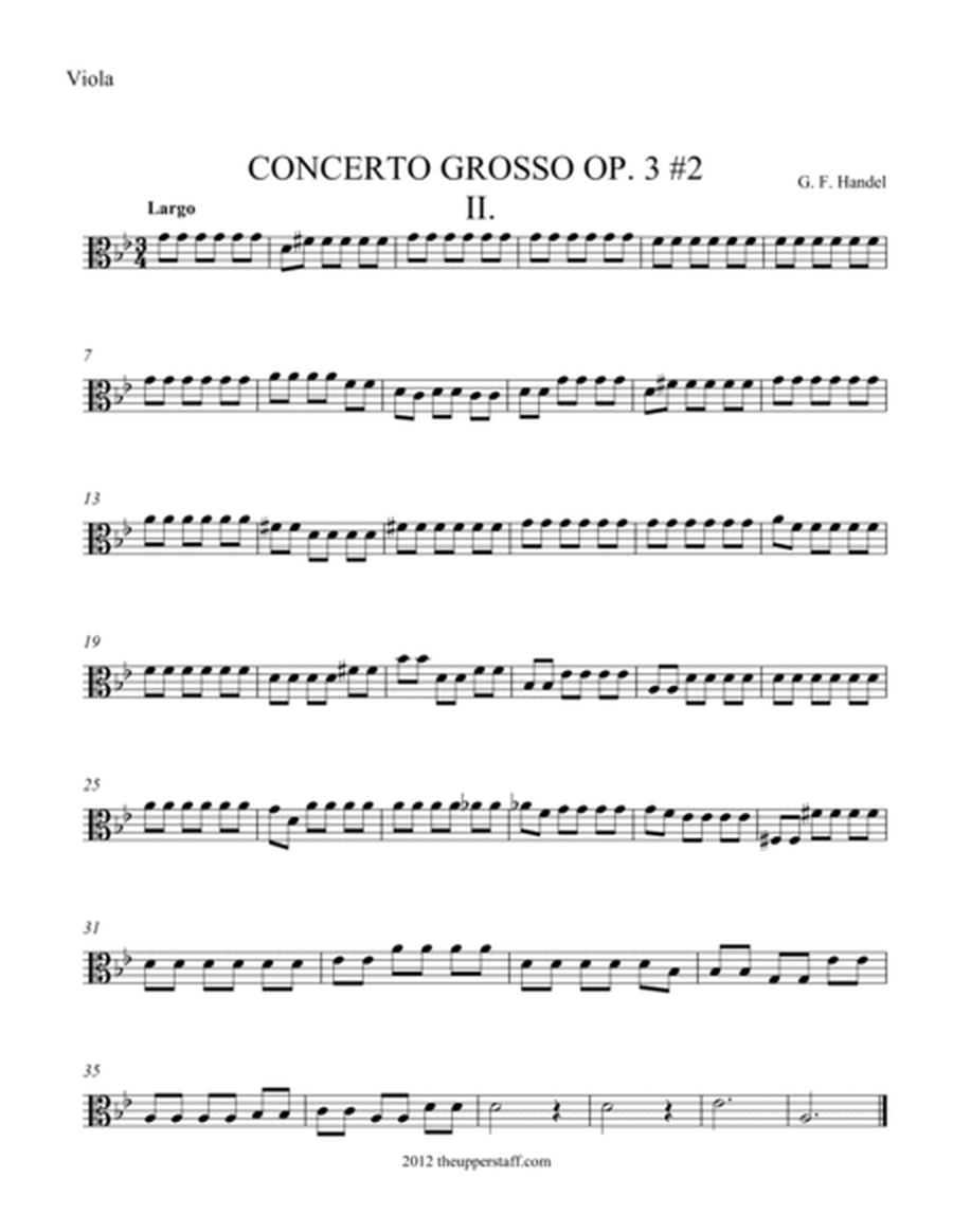 Concerto Grosso Op. 3 #2 Movement 2