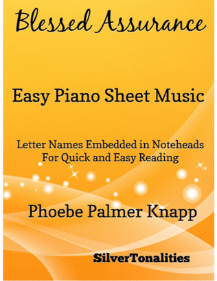Book cover for Blessed Assurance Easy Piano Sheet Music