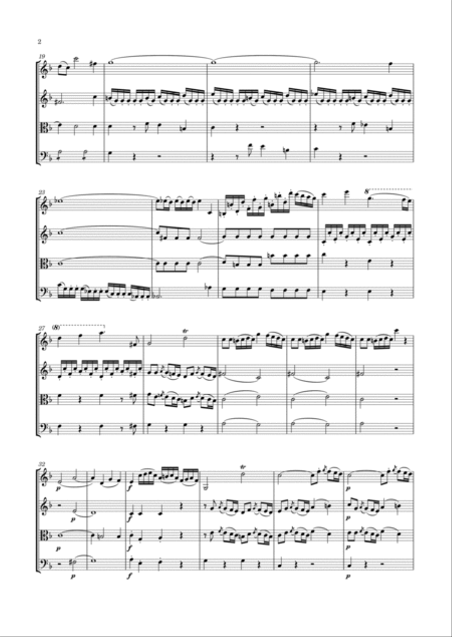 Haydn - String Quartet in F major, Hob.III:26 ; Op.17 No.2 String Quartet scores gallery preview page 3