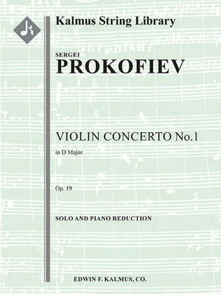 Book cover for Violin Concerto No. 1, Op. 19