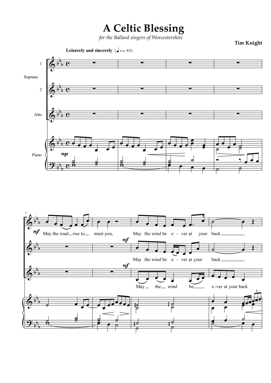 A Celtic Blessing SSA scores gallery preview page 1