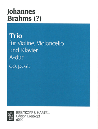 Book cover for Piano Trio in A major