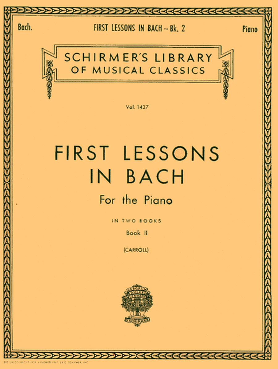 First Lessons in Bach – Book 2