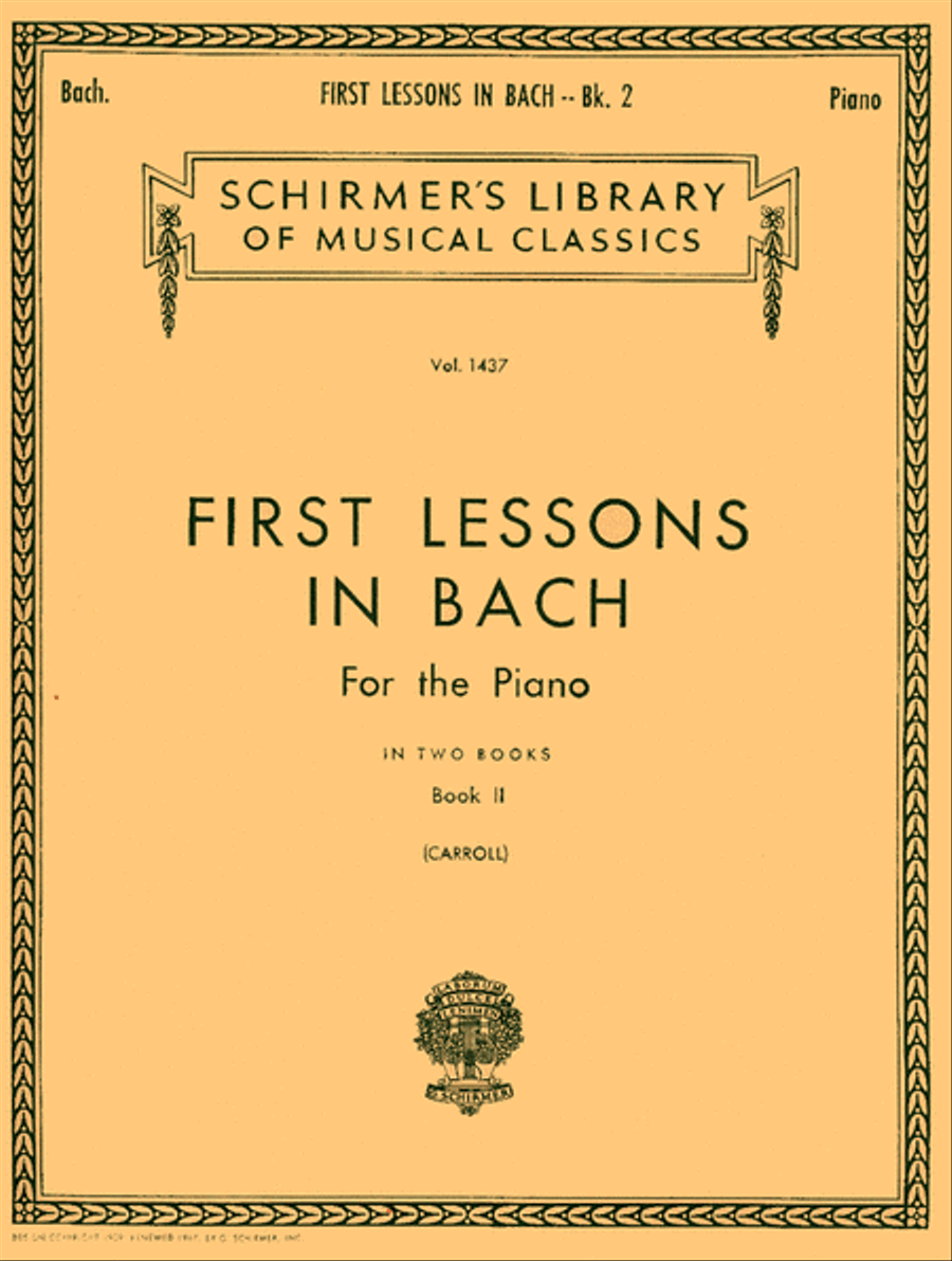 First Lessons in Bach – Book 2 Piano Method scores gallery preview page 1