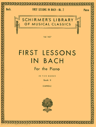 Book cover for First Lessons in Bach – Book 2