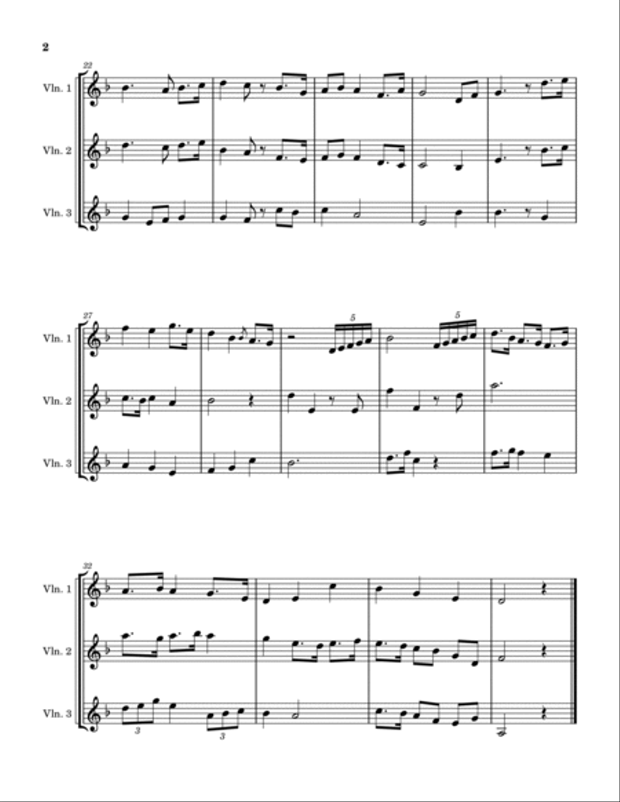 My Sorrow And My Trouble String Trio scores gallery preview page 2