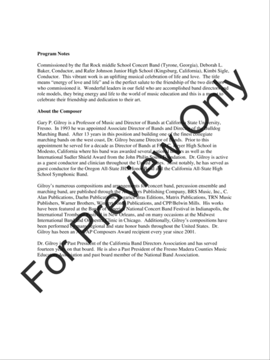 Joie De Vivre Concert Band scores gallery preview page 3