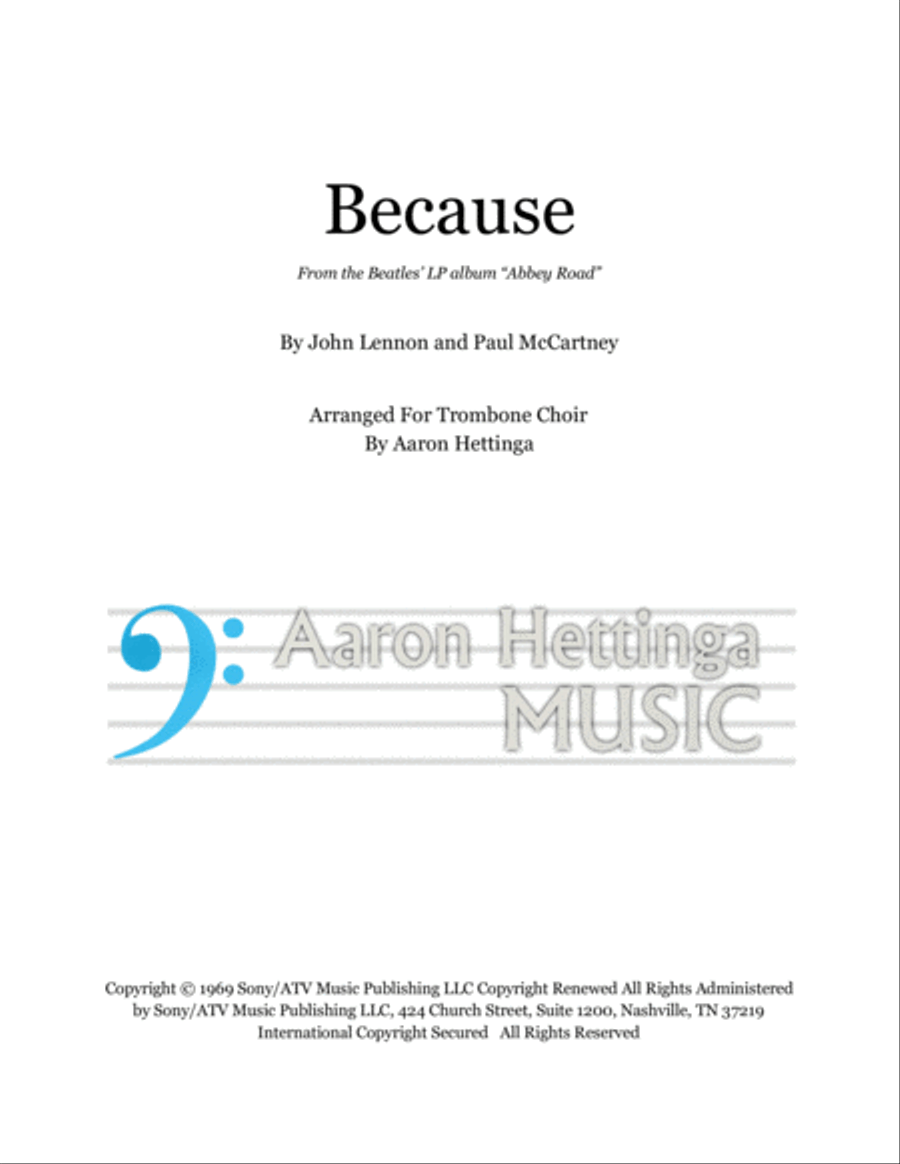 Because Small Ensemble scores gallery preview page 1