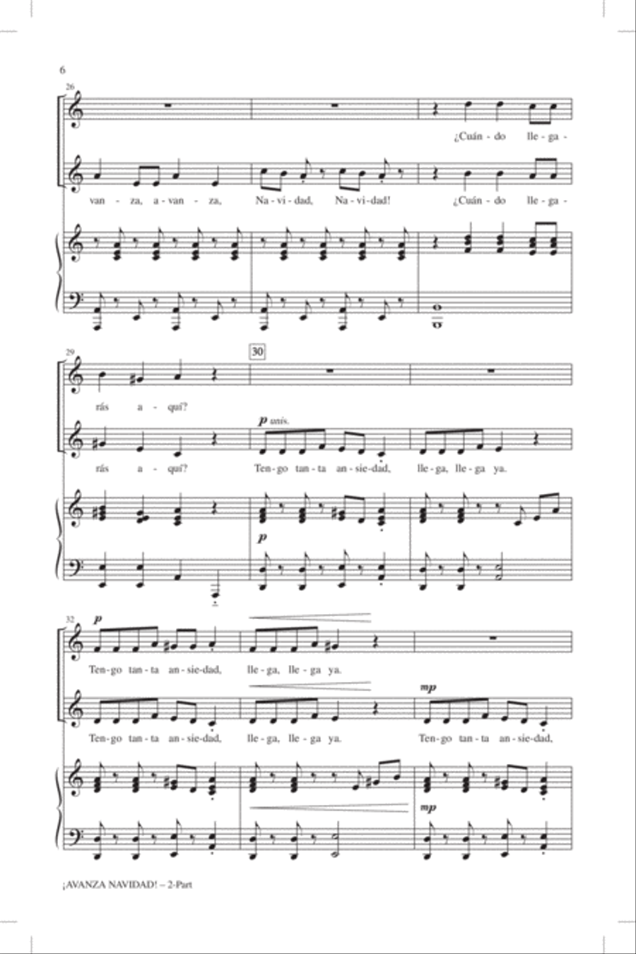 !Avanza Navidad! (Hurry, Hurry, Christmas!) 2-Part scores gallery preview page 4