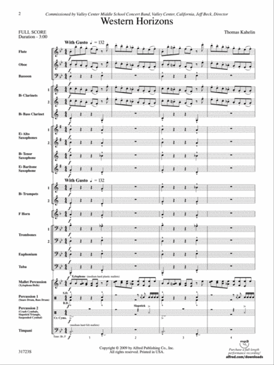 Western Horizons Concert Band scores gallery preview page 21
