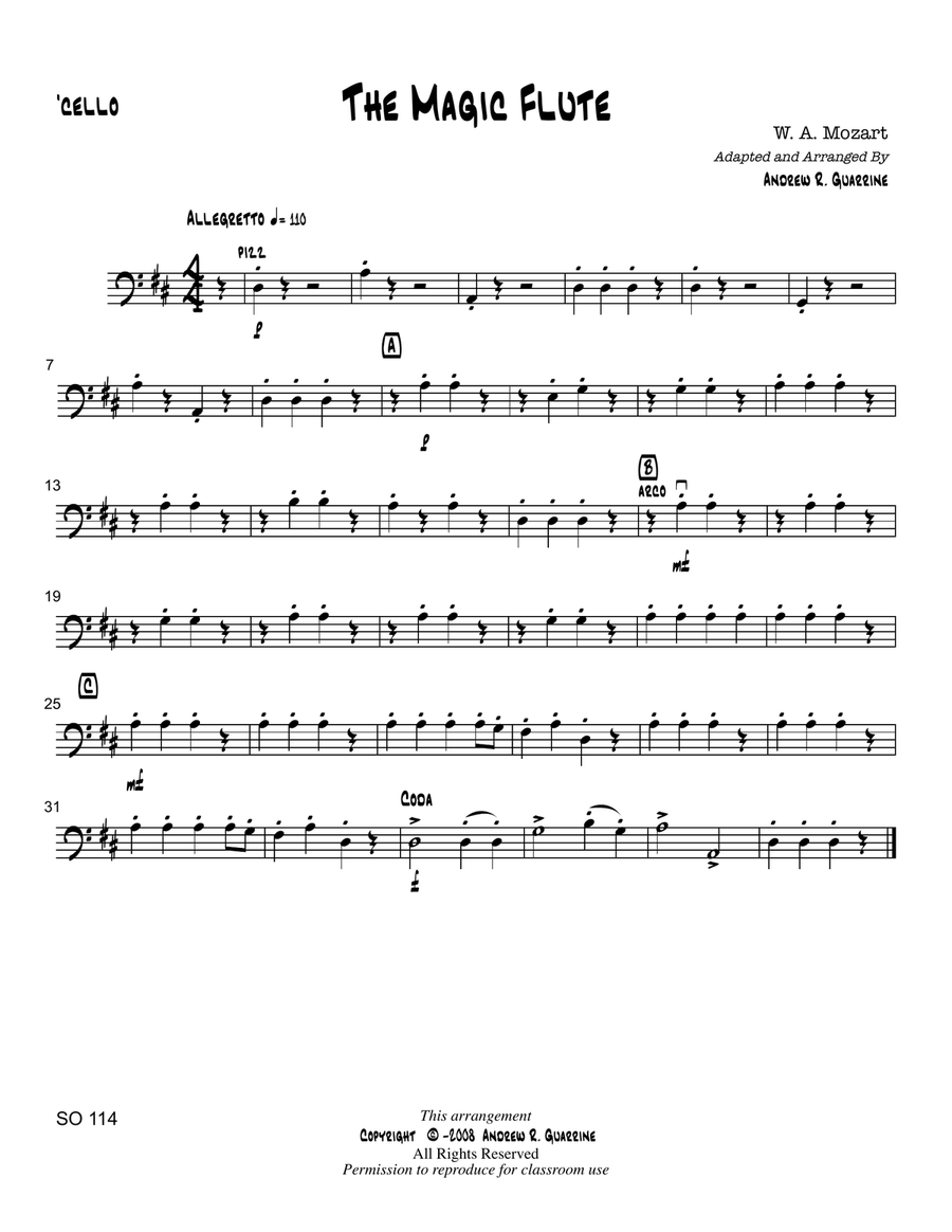 (The) Magic Flute String Orchestra scores gallery preview page 2
