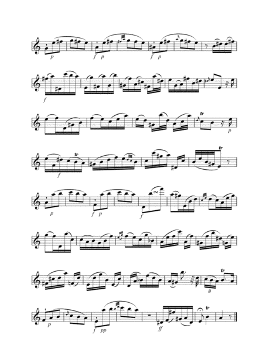 Flute Sonata in A minor H.562 Flute Solo scores gallery preview page 3