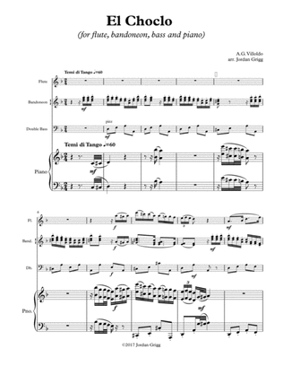El Choclo (for flute, bandoneon, bass and piano)