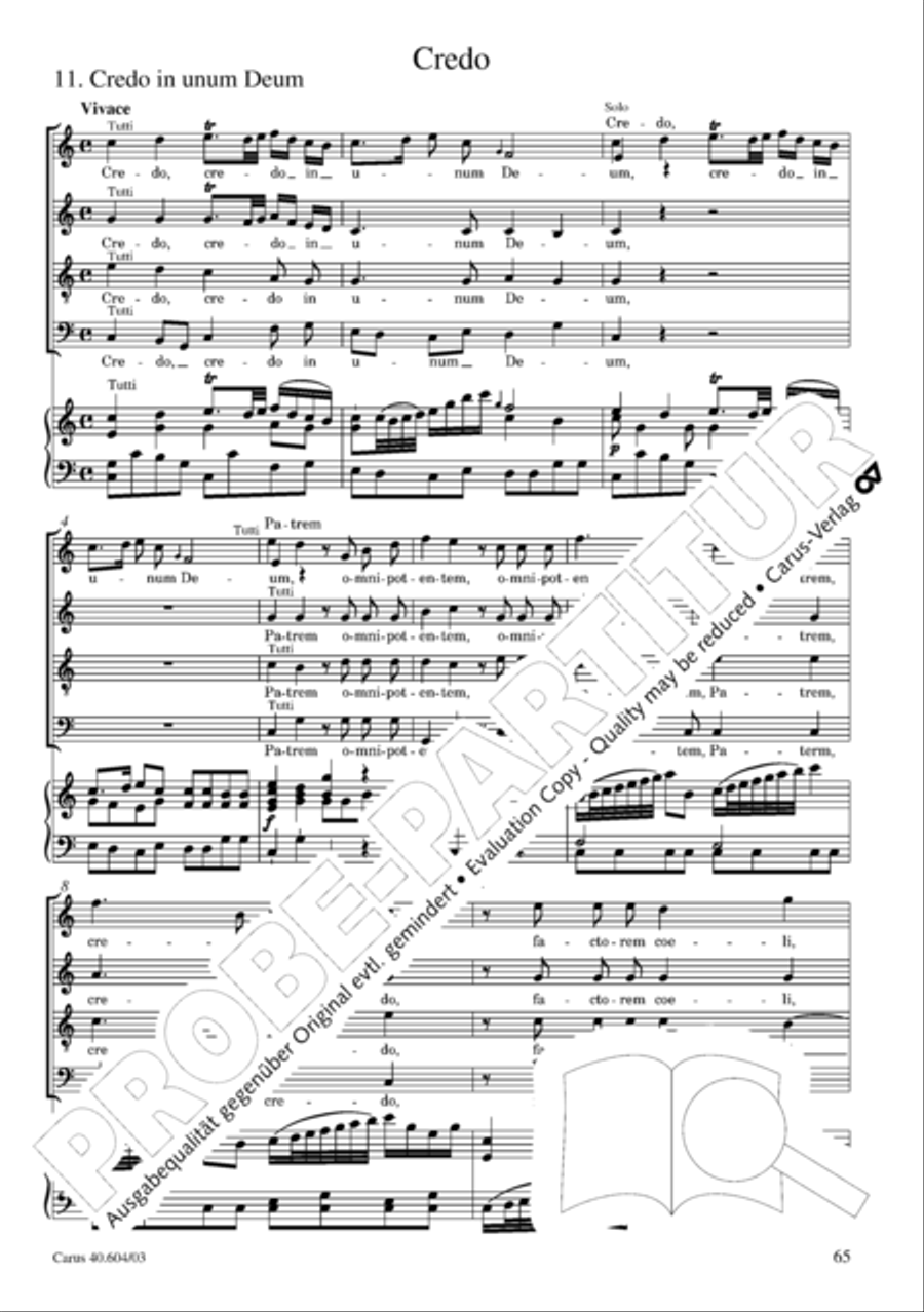 Grosse Mariazeller Messe in C 4-Part scores gallery preview page 74